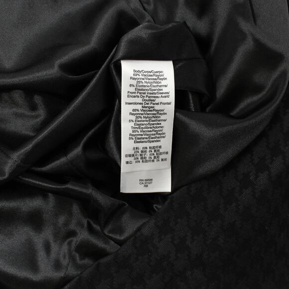 Sz14 DKNY Houndstooth Ponte Stretch Sheath KneeLength Slimming ShortSleeve - Picture 6 of 12